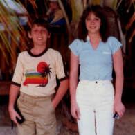 My brother and me, pre-sunburn
